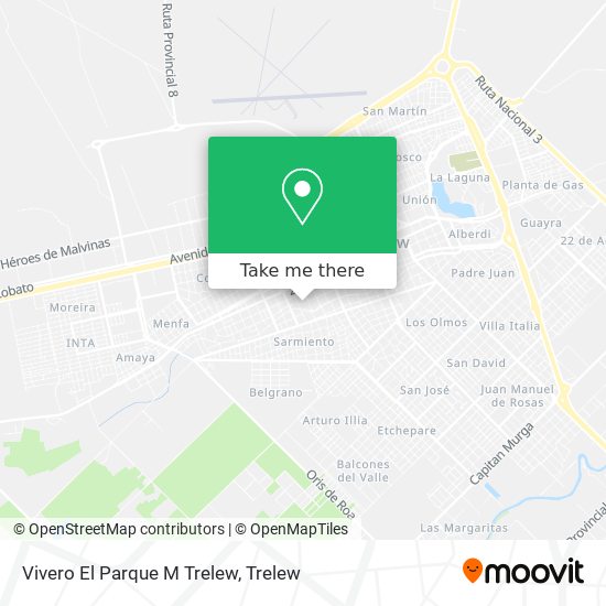 Vivero El Parque M Trelew map