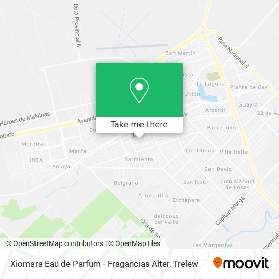 Xiomara Eau de Parfum - Fragancias Alter map