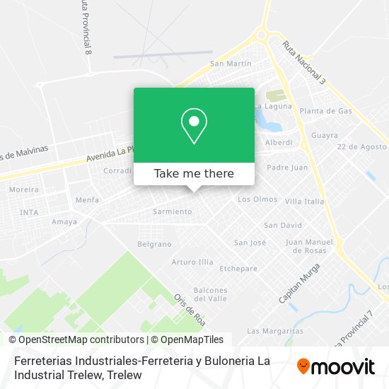 Ferreterias Industriales-Ferreteria y Buloneria La Industrial Trelew map