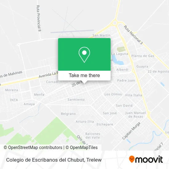 Colegio de Escribanos del Chubut map