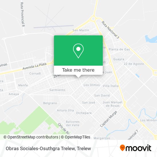 Obras Sociales-Osuthgra Trelew map