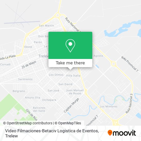 Mapa de Video Filmaciones-Betaciv Logistica de Eventos