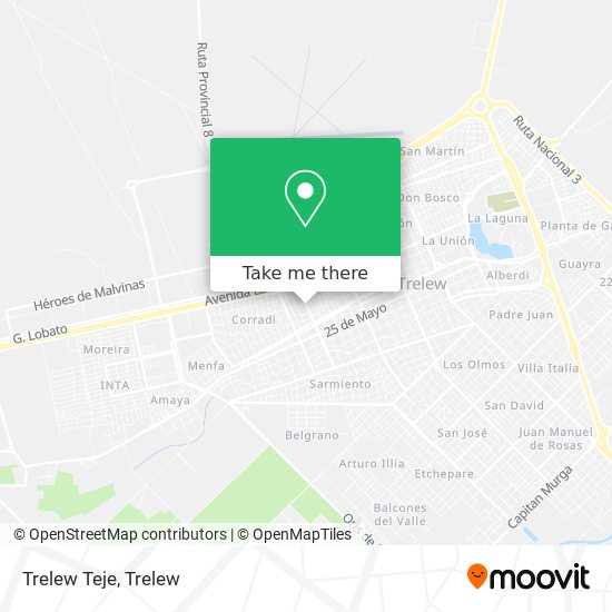 Mapa de Trelew Teje