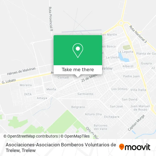 Mapa de Asociaciones-Asociacion Bomberos Voluntarios de Trelew