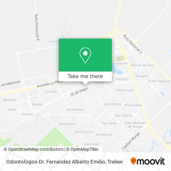 Odontologos-Dr. Fernandez Alberto Emilio map