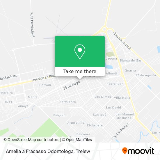 Mapa de Amelia a Fracasso Odontologa