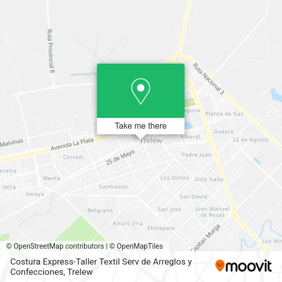 Mapa de Costura Express-Taller Textil Serv de Arreglos y Confecciones