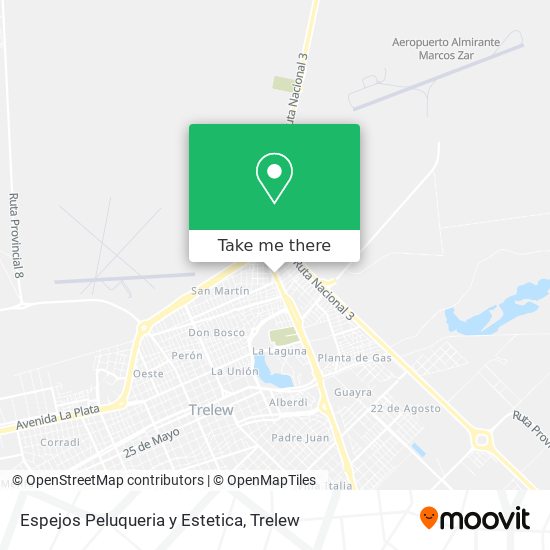 Espejos Peluqueria y Estetica map