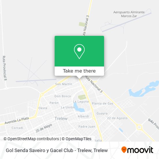 Mapa de Gol Senda Saveiro y Gacel Club - Trelew