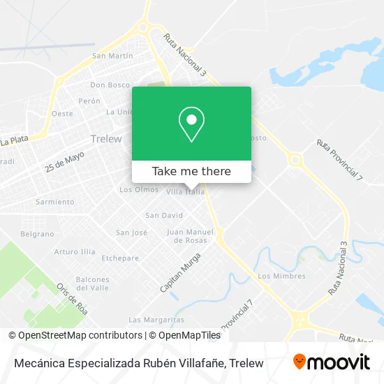 Mapa de Mecánica Especializada Rubén Villafañe