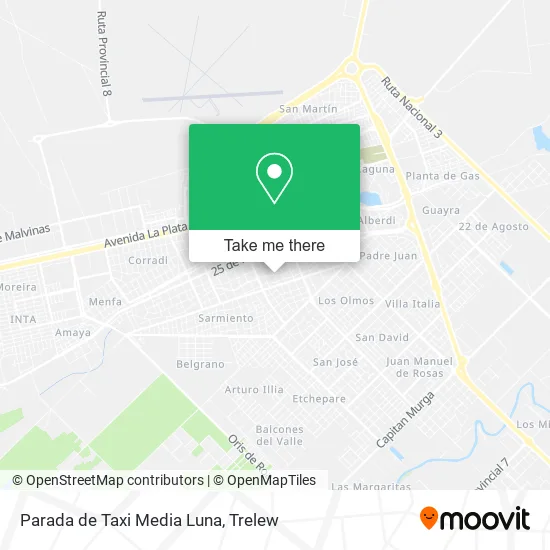 Parada de Taxi Media Luna map