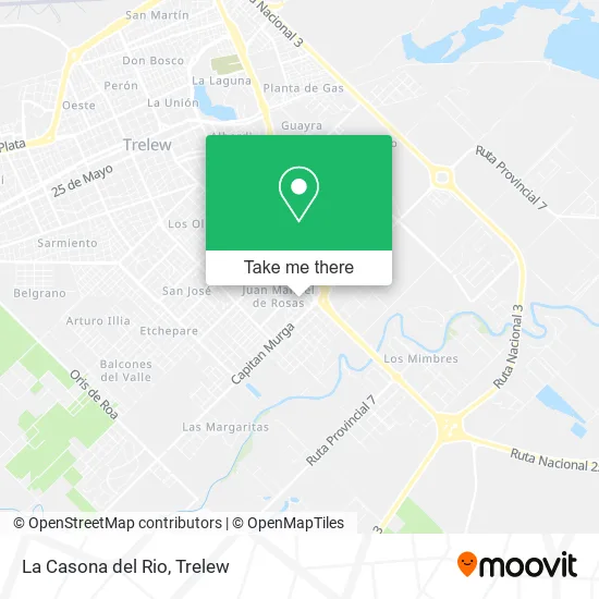 La Casona del Rio map