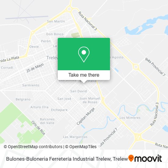 Bulones-Buloneria Ferretería Industrial Trelew map