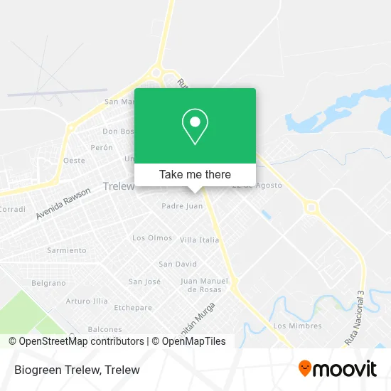 Biogreen Trelew map