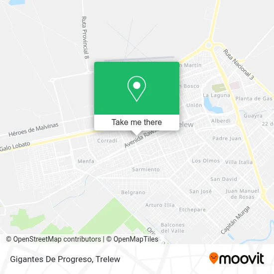 Gigantes De Progreso map
