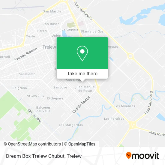 Dream Box Trelew Chubut map