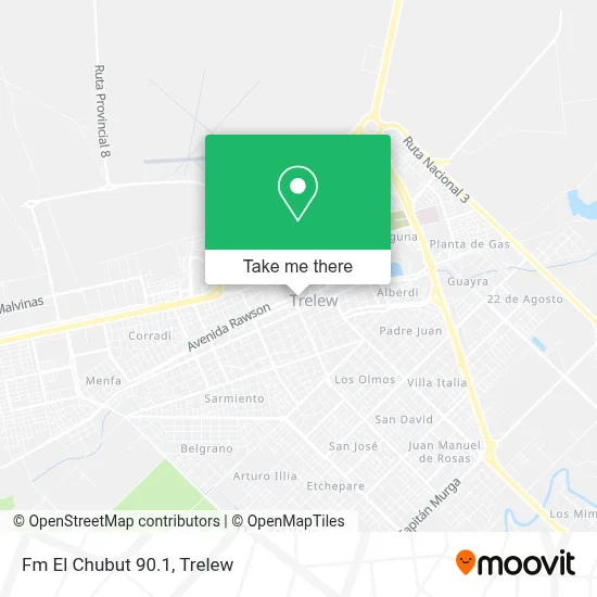 Fm El Chubut 90.1 map