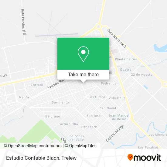 Estudio Contable Biach map