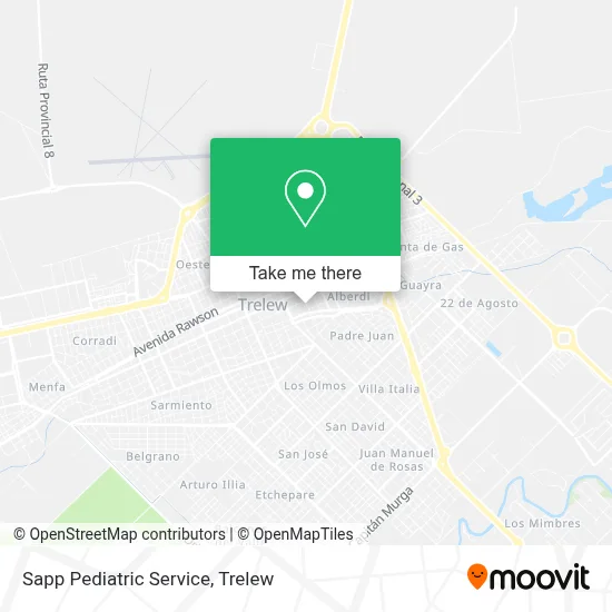 Sapp Pediatric Service map