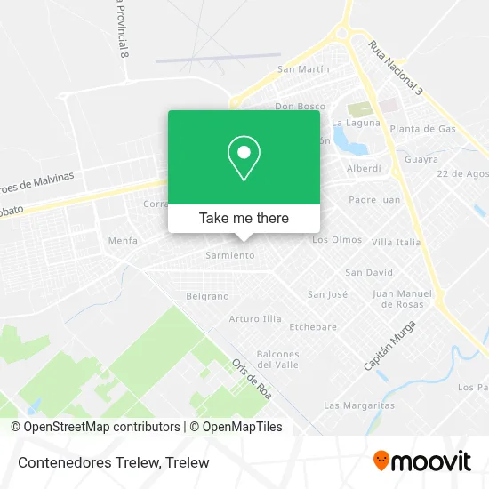 Contenedores Trelew map