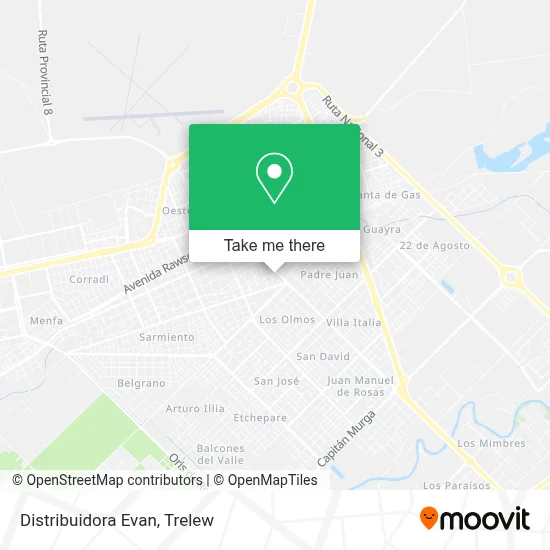 Distribuidora Evan map