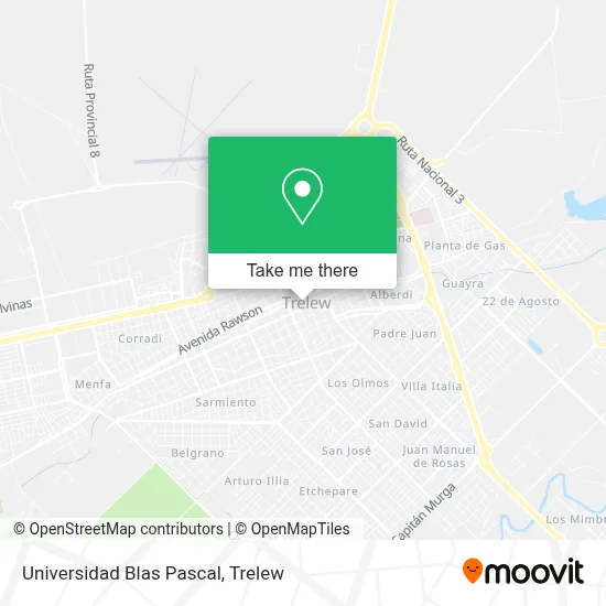 Universidad Blas Pascal map