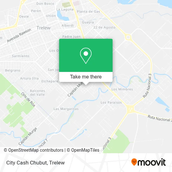 City Cash Chubut map