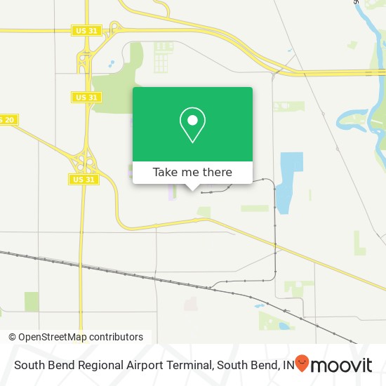 Mapa de South Bend Regional Airport Terminal