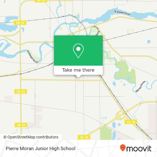 Pierre Moran Junior High School map