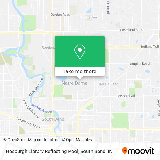 Hesburgh Library Reflecting Pool map
