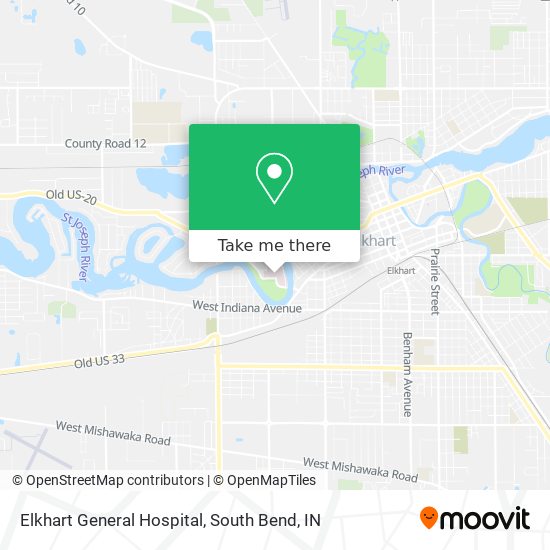 Mapa de Elkhart General Hospital