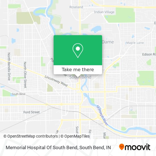 Memorial Hospital Of South Bend map