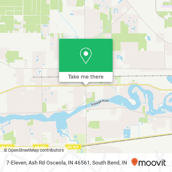 Mapa de 7-Eleven, Ash Rd Osceola, IN 46561