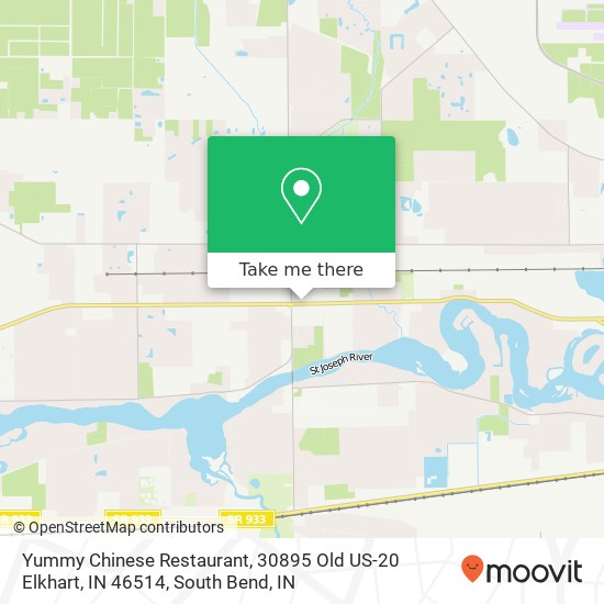 Mapa de Yummy Chinese Restaurant, 30895 Old US-20 Elkhart, IN 46514