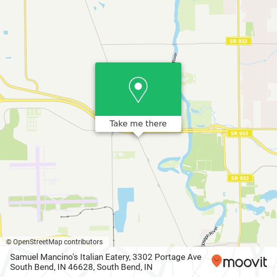 Mapa de Samuel Mancino's Italian Eatery, 3302 Portage Ave South Bend, IN 46628