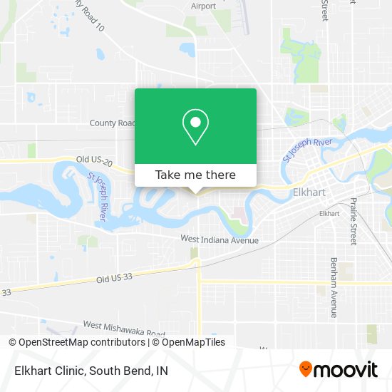 Mapa de Elkhart Clinic