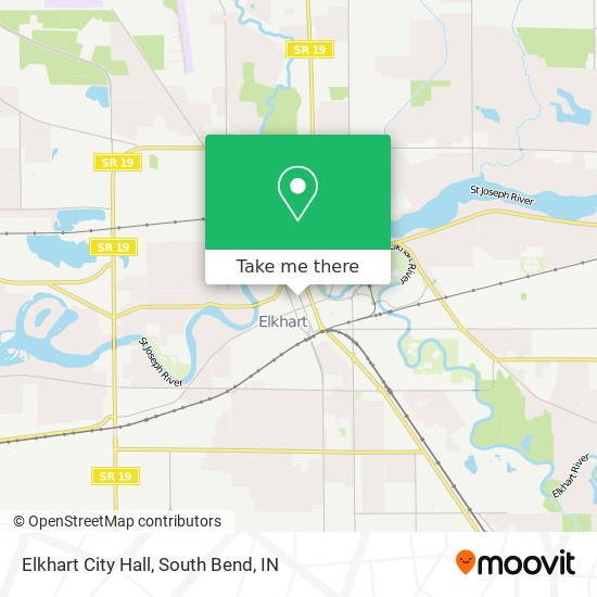 Mapa de Elkhart City Hall