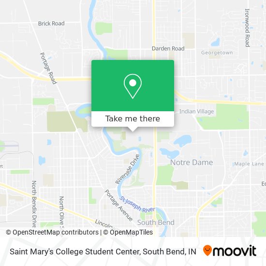 Saint Mary's College Student Center map