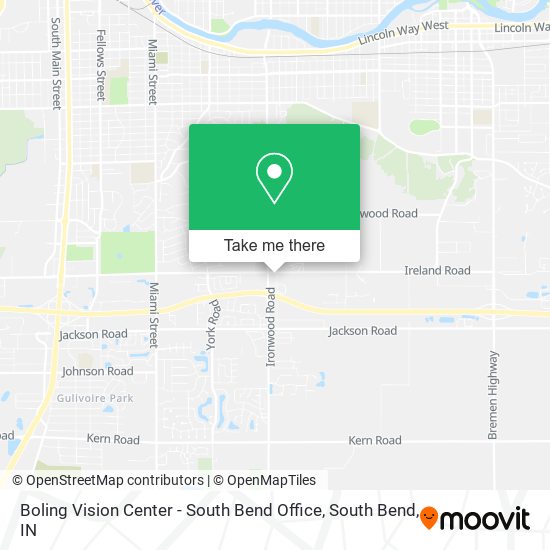 Mapa de Boling Vision Center - South Bend Office