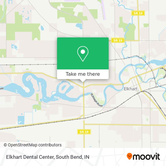 Mapa de Elkhart Dental Center