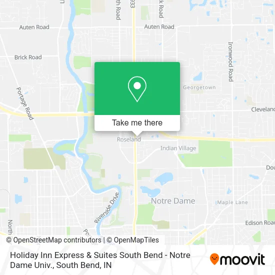Holiday Inn Express & Suites South Bend - Notre Dame Univ. map