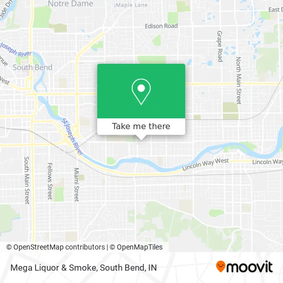 Mega Liquor & Smoke map