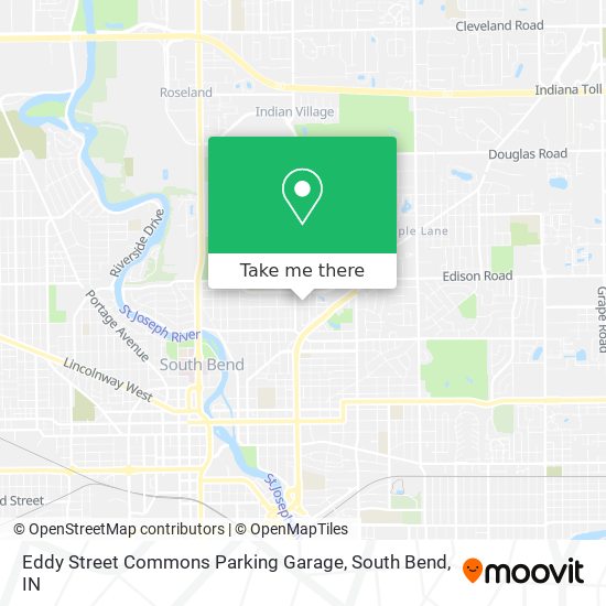 Mapa de Eddy Street Commons Parking Garage