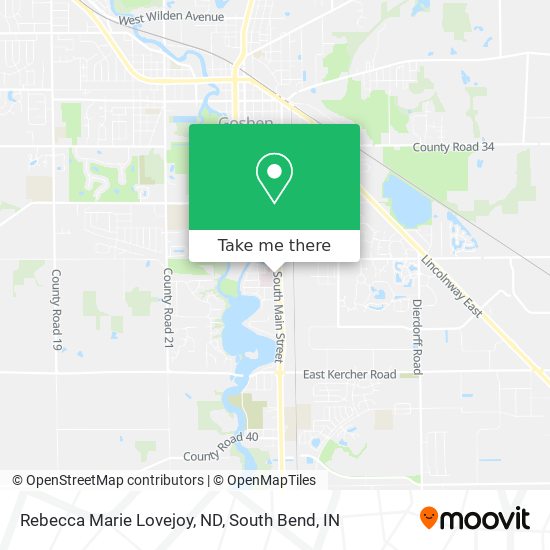 Rebecca Marie Lovejoy, ND map