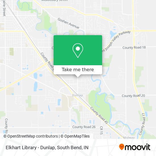 Mapa de Elkhart Library - Dunlap