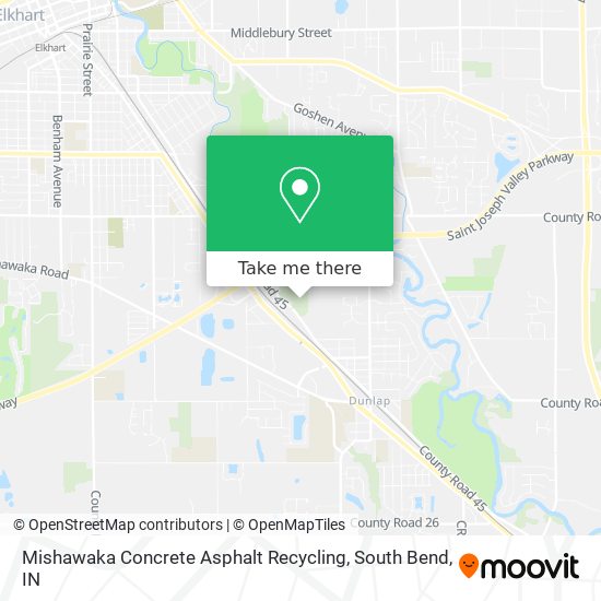 Mapa de Mishawaka Concrete Asphalt Recycling