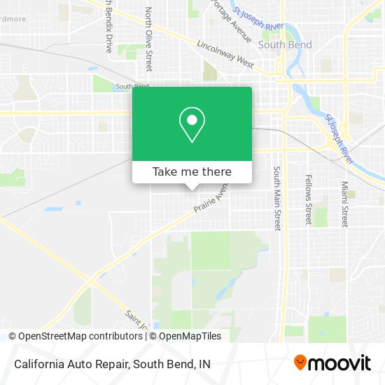 California Auto Repair map