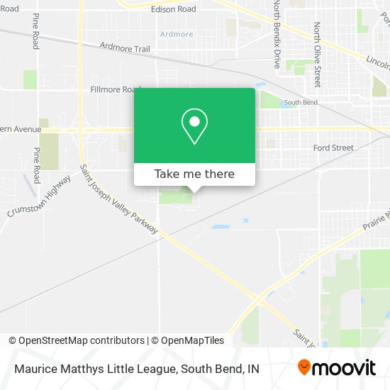 Maurice Matthys Little League map
