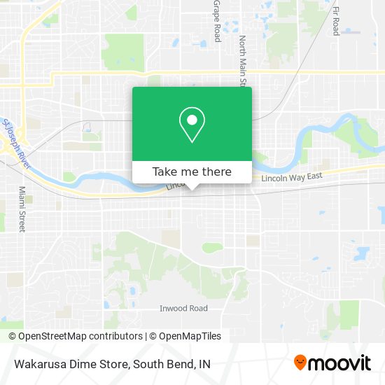 Wakarusa Dime Store map