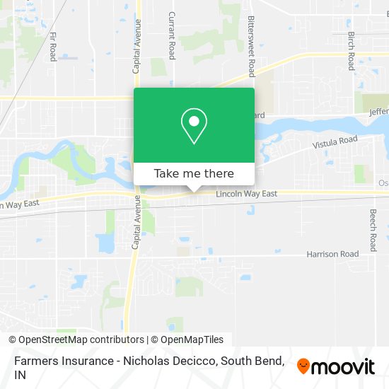 Farmers Insurance - Nicholas Decicco map